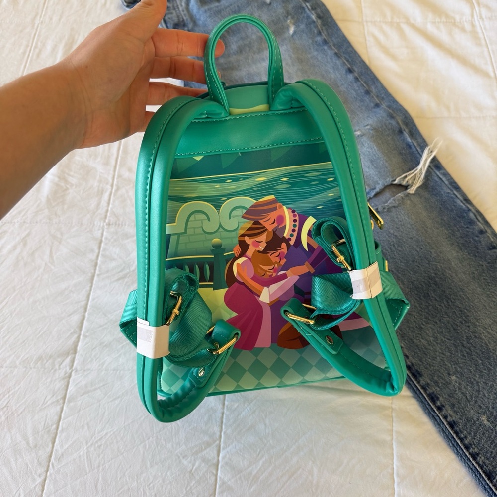 Loungefly Rapunzel Colorful Castle-Themed Backpack‎ NWOT - Picture 4 of 6